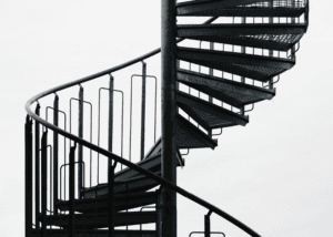 spiral metal staircase